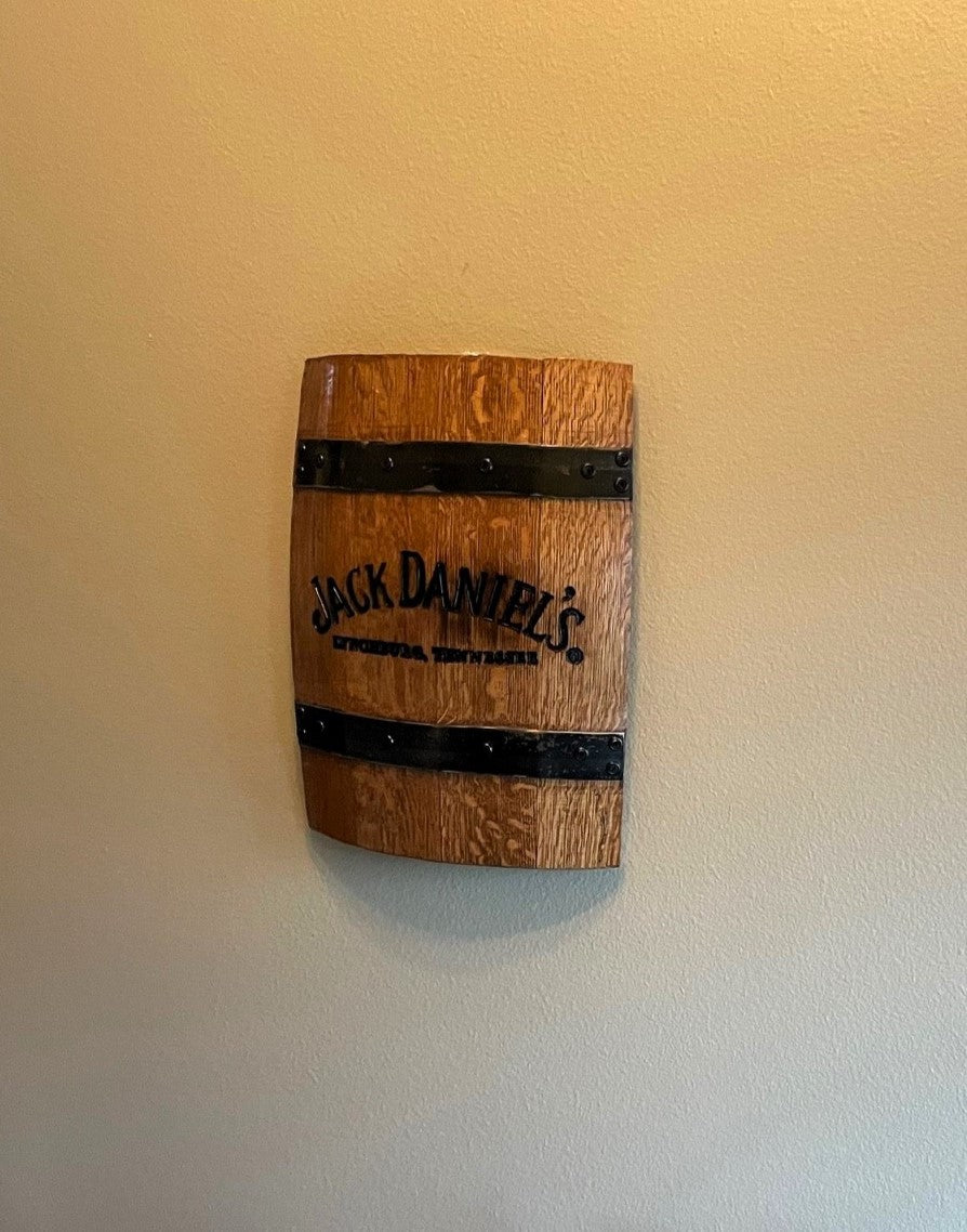 Whiskey Barrel Wall Hanging, Wall Art From A Used Oak Whiskey Barrel