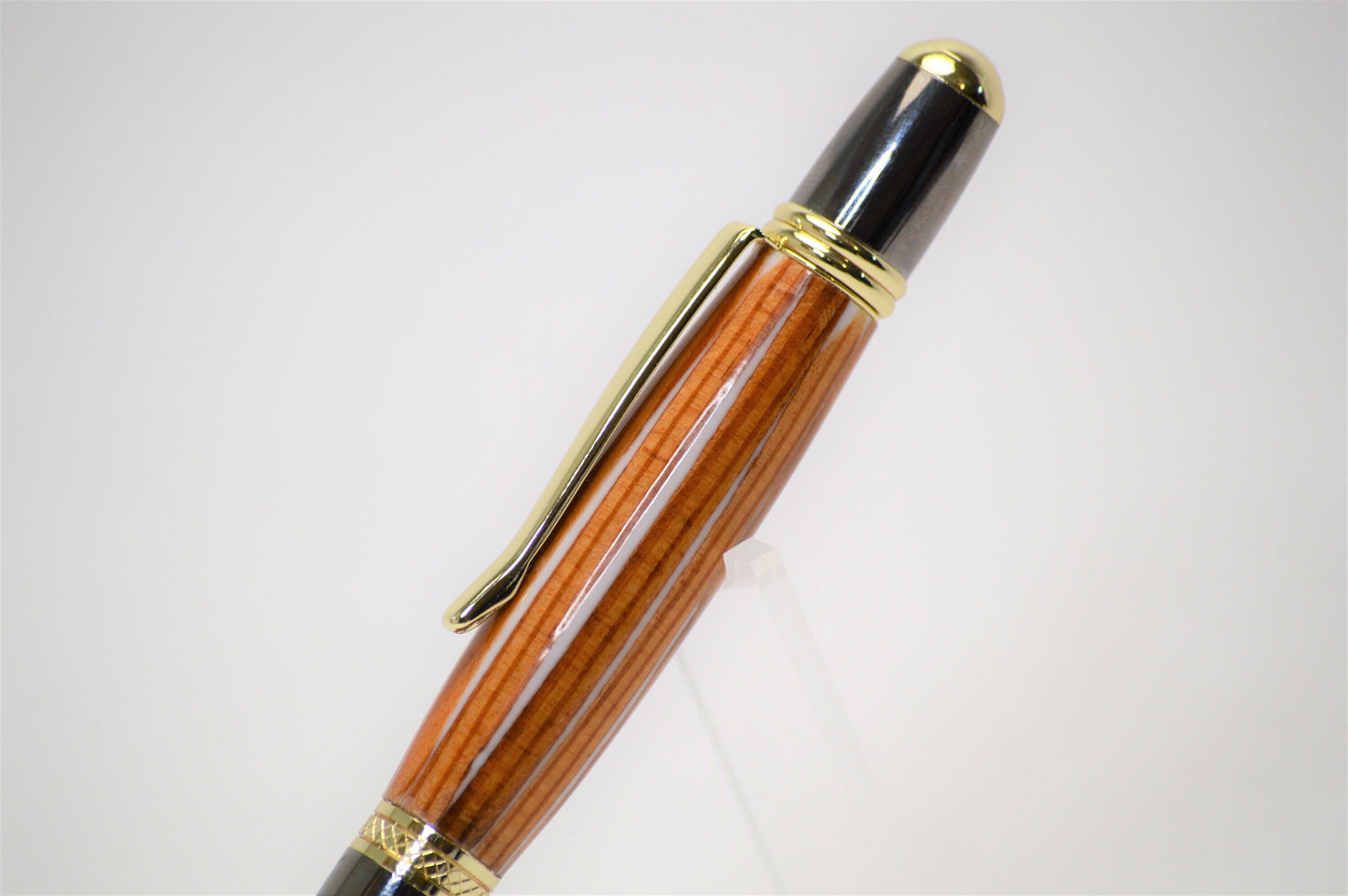 Handcrafted Gold and Black Titanium Twist Pen  From Original White House 1817 Oak Beams