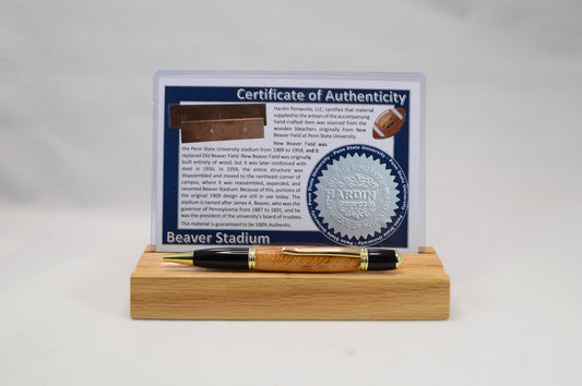 Handcrafted Pen Made From Penn State Beaver Stadium Wooden Stadium Bleachers