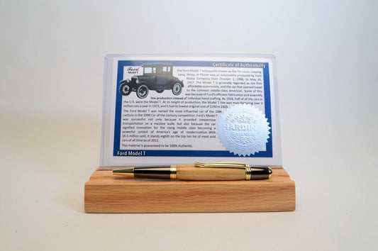 Handcrafted Pen Made From Ford Model T Hickory Wooden Wheel Spoke