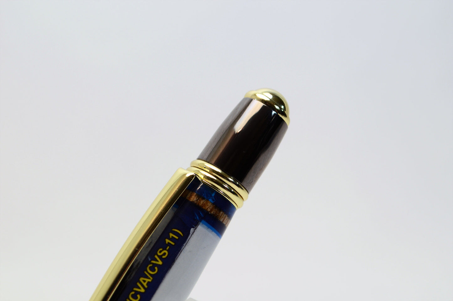 Handcrafted USS Intrepid Twist Pen Made From Cast Acrylic and Wood From the Aircraft Carrier USS Intrepid