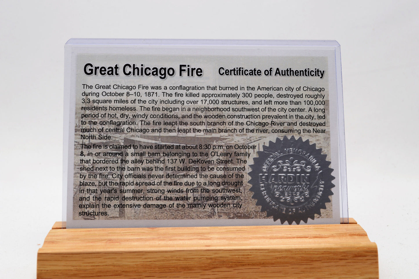 Handcrafted Great Chicago Fire Twist Pen in Gold Titanium and Chrome