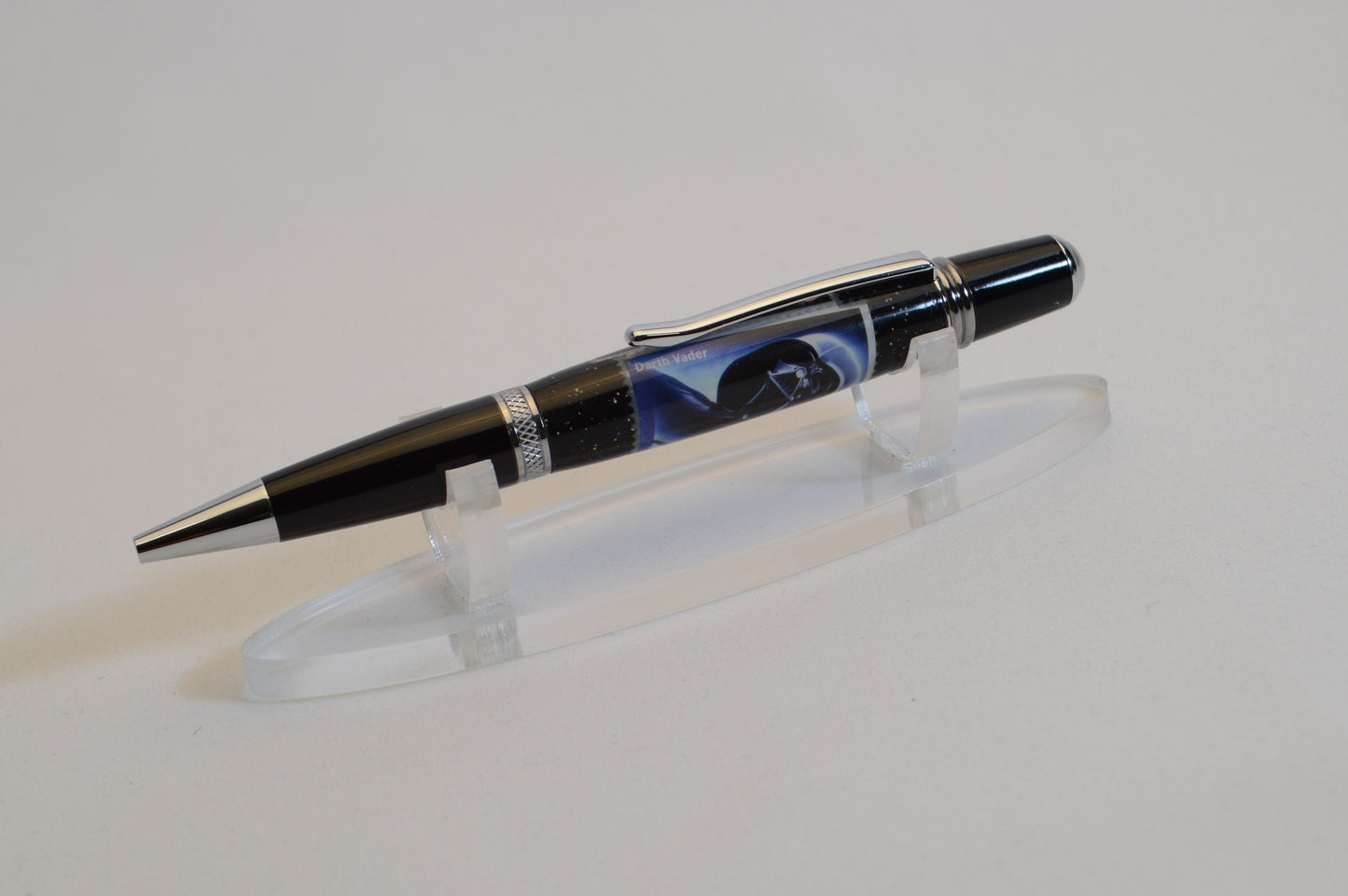 Handcrafted Pen Featuring a Darth Vader Star Wars Royal Mail Stamp Cast In Acrylic