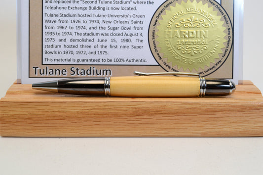 Handcrafted Pen Made From New Orleans Saints Tulane Stadium Wooden Stadium Seat