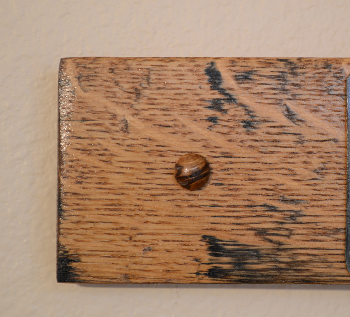 Whiskey Barrel Stave Coat Rack / Hat Rack  From a Used Jack Daniels Oak Whiskey Barrel