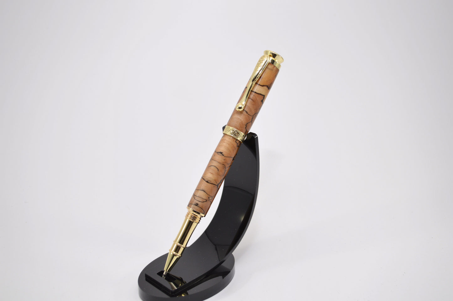 Handcrafted Rollerball Pen in Gold Finish Made From Spalted Maple