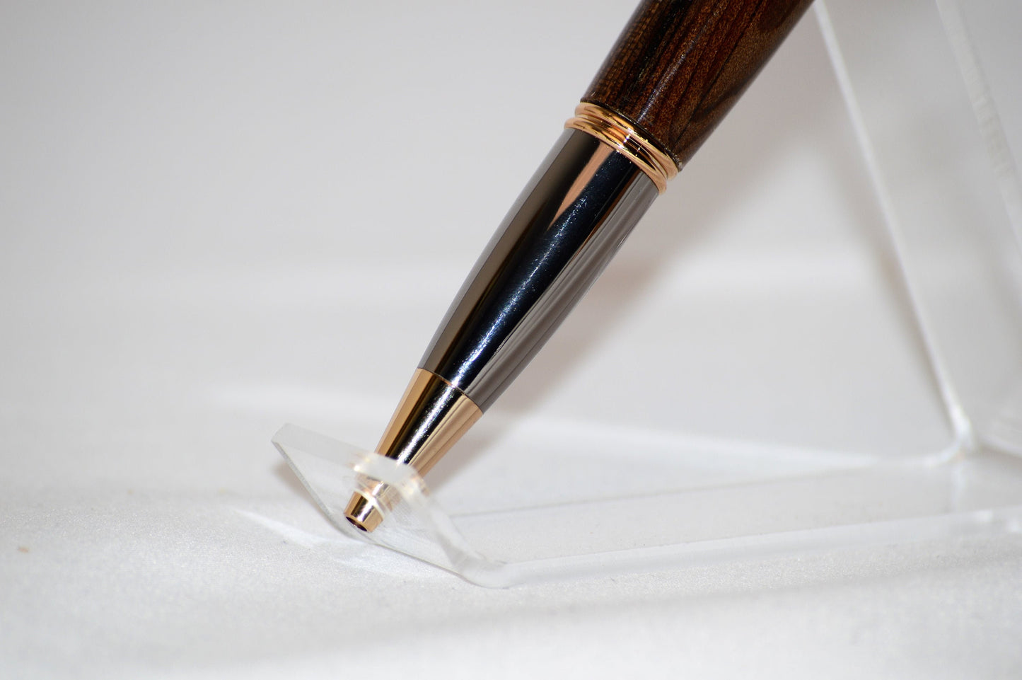 Handcrafted USS Iowa - Classic Gold and Gunmetal Twist Pen Made From Wood From the Battleship USS Iowa