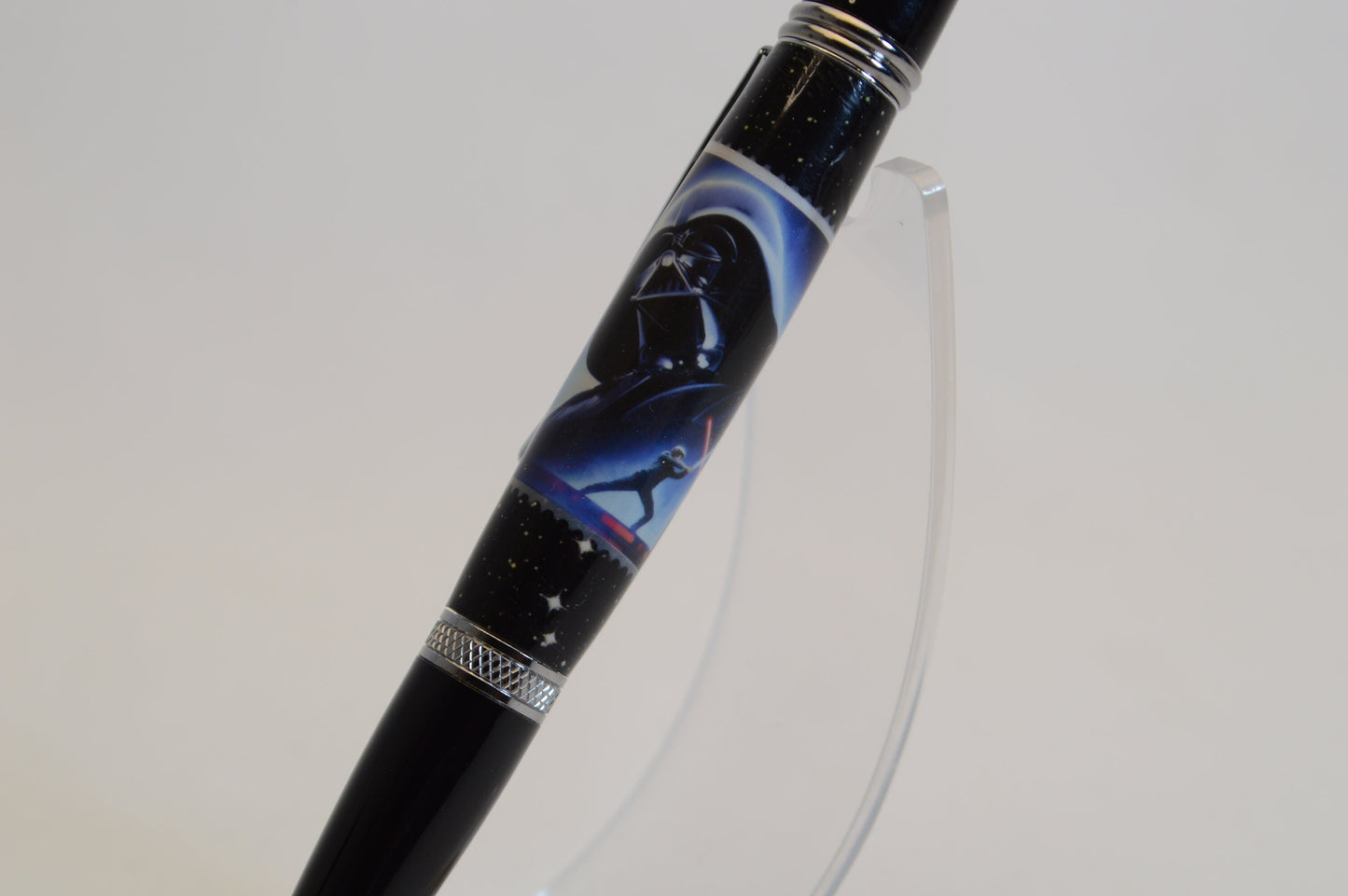 Handcrafted Pen Featuring a Darth Vader Star Wars Royal Mail Stamp Cast In Acrylic