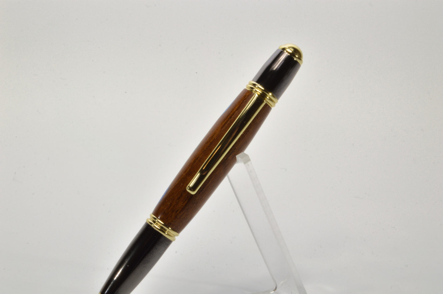 Handcrafted Pen Made with Wood From The USS Des Moines in Gold and Gunmetal Finish