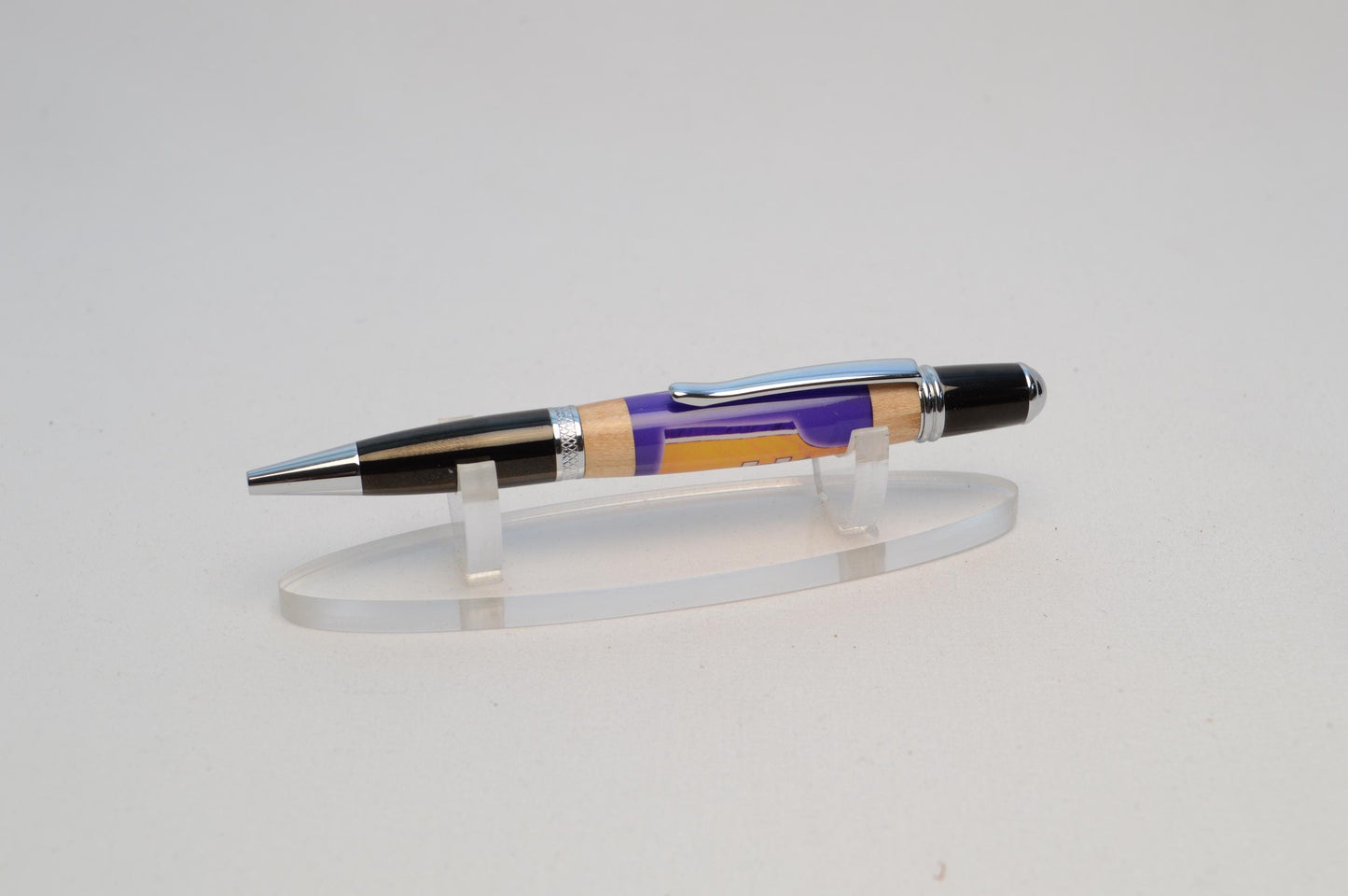 Handcrafted Pen Made With a Swatch from a Shaquille O'Neal Game Used Jersey and Wood from The Forum