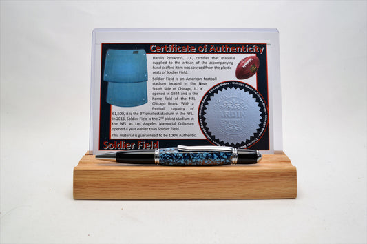 Handcrafted Twist Pen Made from Chicago Bears Soldier Field Plastic Stadium Seats