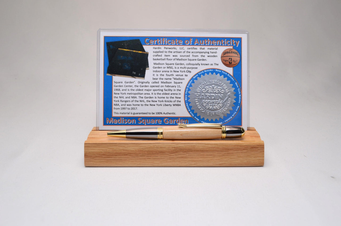 Handcrafted Pen Made From New York Knicks Madison Square Garden Wooden Basketball Court