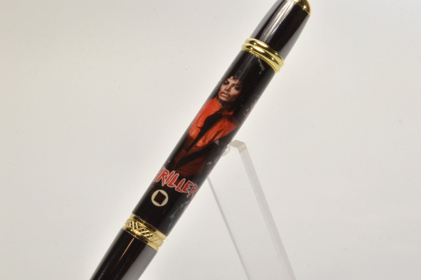 Handcrafted Pen Featuring a Small Piece of Wood From Michael Jackson's Thriller Video House