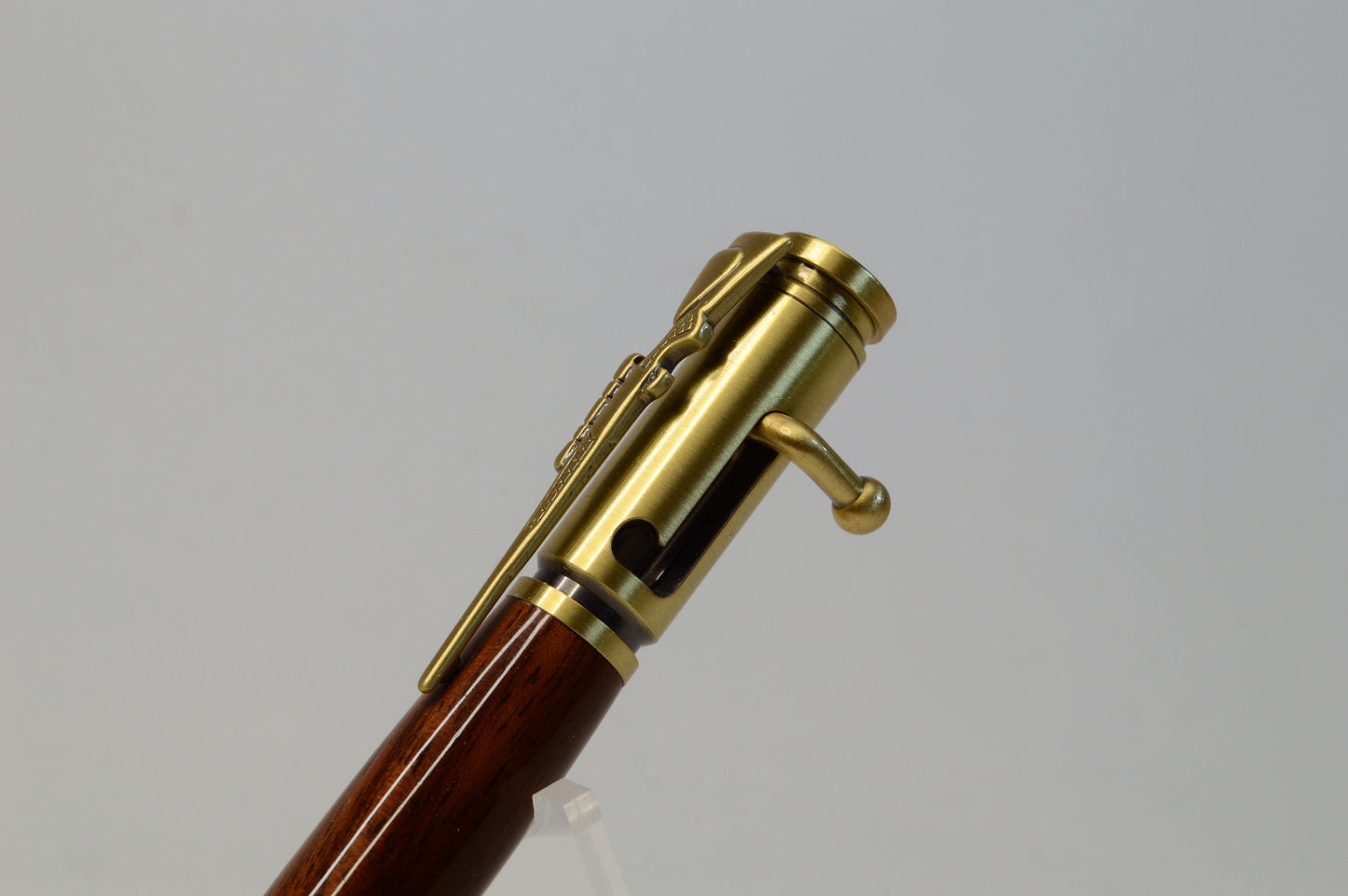 Handcrafted M1903 Springfield Rifle Stock Bolt Action Bullet Pen in Antique Brass Finish
