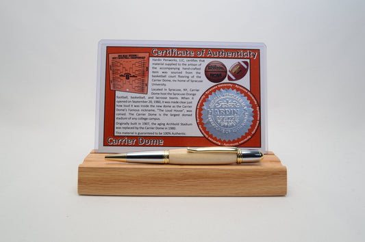 Handcrafted Pen Made From Syracuse University Carrier Dome Wooden Basketball Court