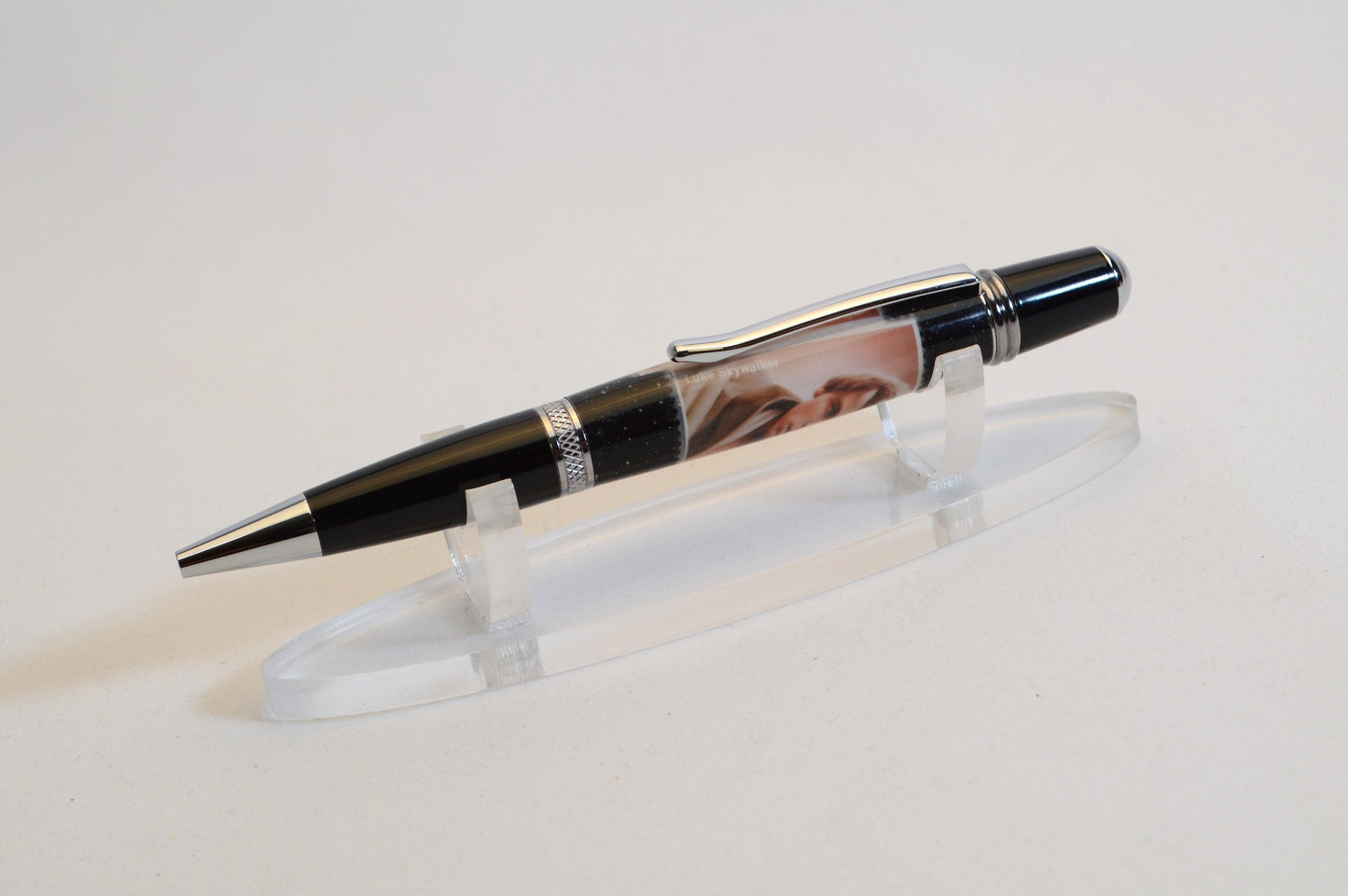 Handcrafted Pen Featuring a Star Wars Luke Skywalker Embedded Royal Mail Stamp