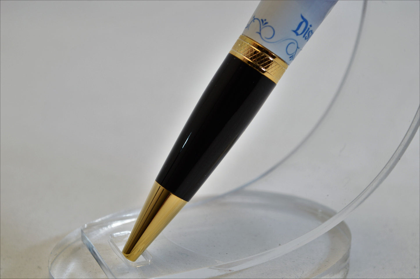 Handcrafted Pen Featuring a Small Piece of Wood From Sleeping Beauty's Castle Roof cast in acrylic