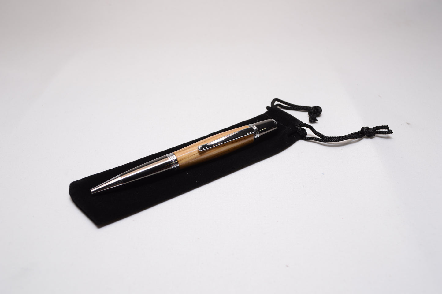 Whiskey Barrel Twist Pen in Gun Metal and Chrome Finish