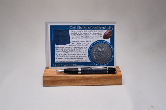 Handcrafted Pen Made From Dallas Cowboys Texas Stadium Plastic Stadium Seat