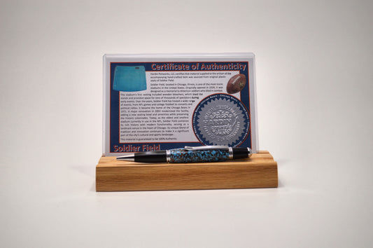 Handcrafted Twist Pen Made from Chicago Bears Soldier Field Plastic Stadium Seats