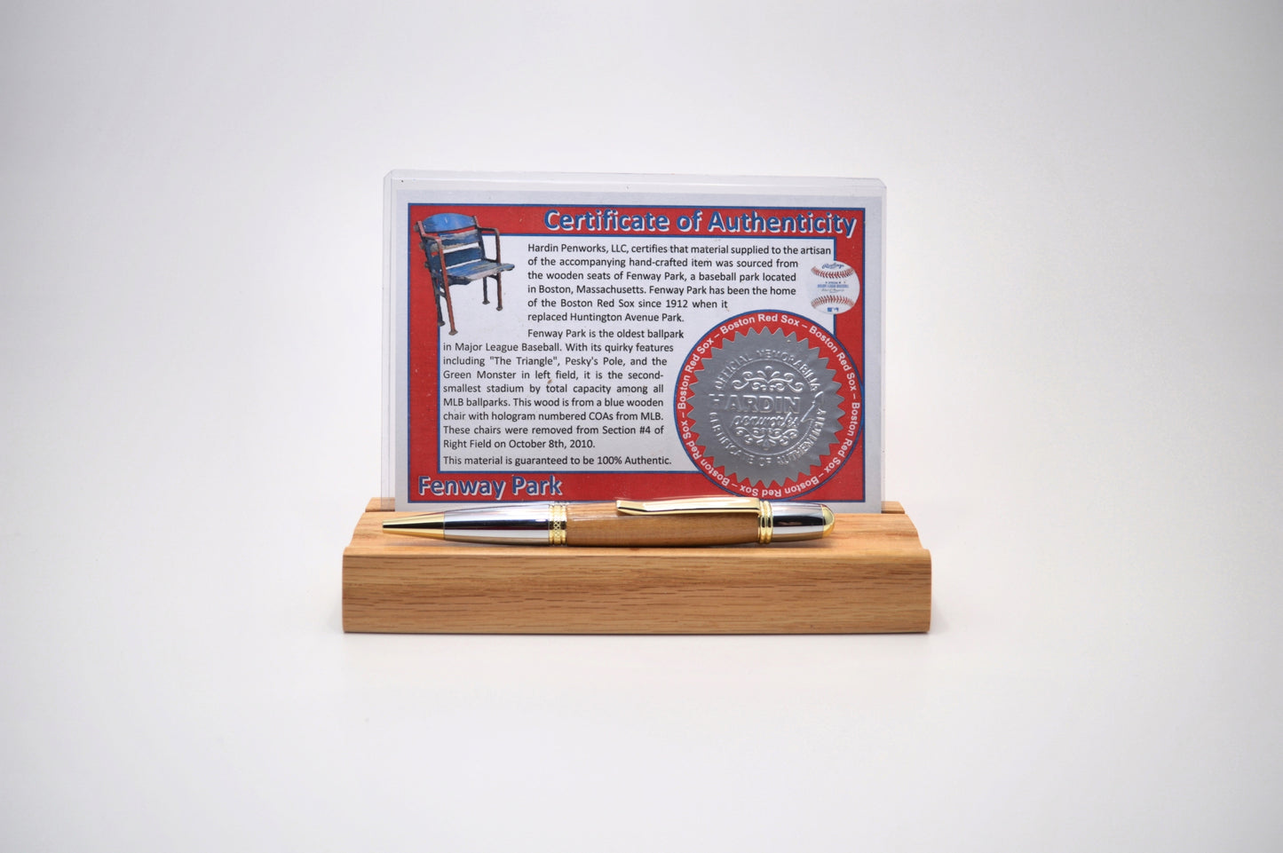 Handcrafted Pen Made From a Boston Red Sox Fenway Park Stadium Seat.