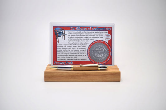 Handcrafted Pen Made From a Boston Red Sox Fenway Park Stadium Seat.