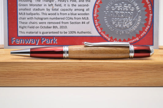 Handcrafted Pen Made From A Boston Red Sox Fenway Park Wooden Seat