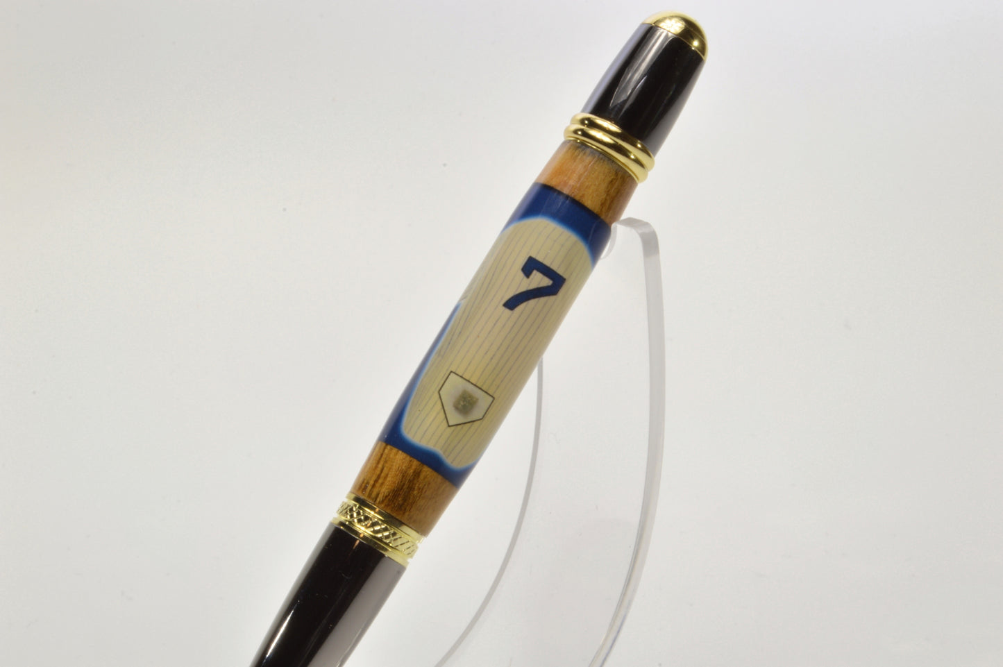 Handcrafted Pen Made With A Swatch From A Mickey Mantle Game Used Jersey And Wood From A Yankee Stadium Seat