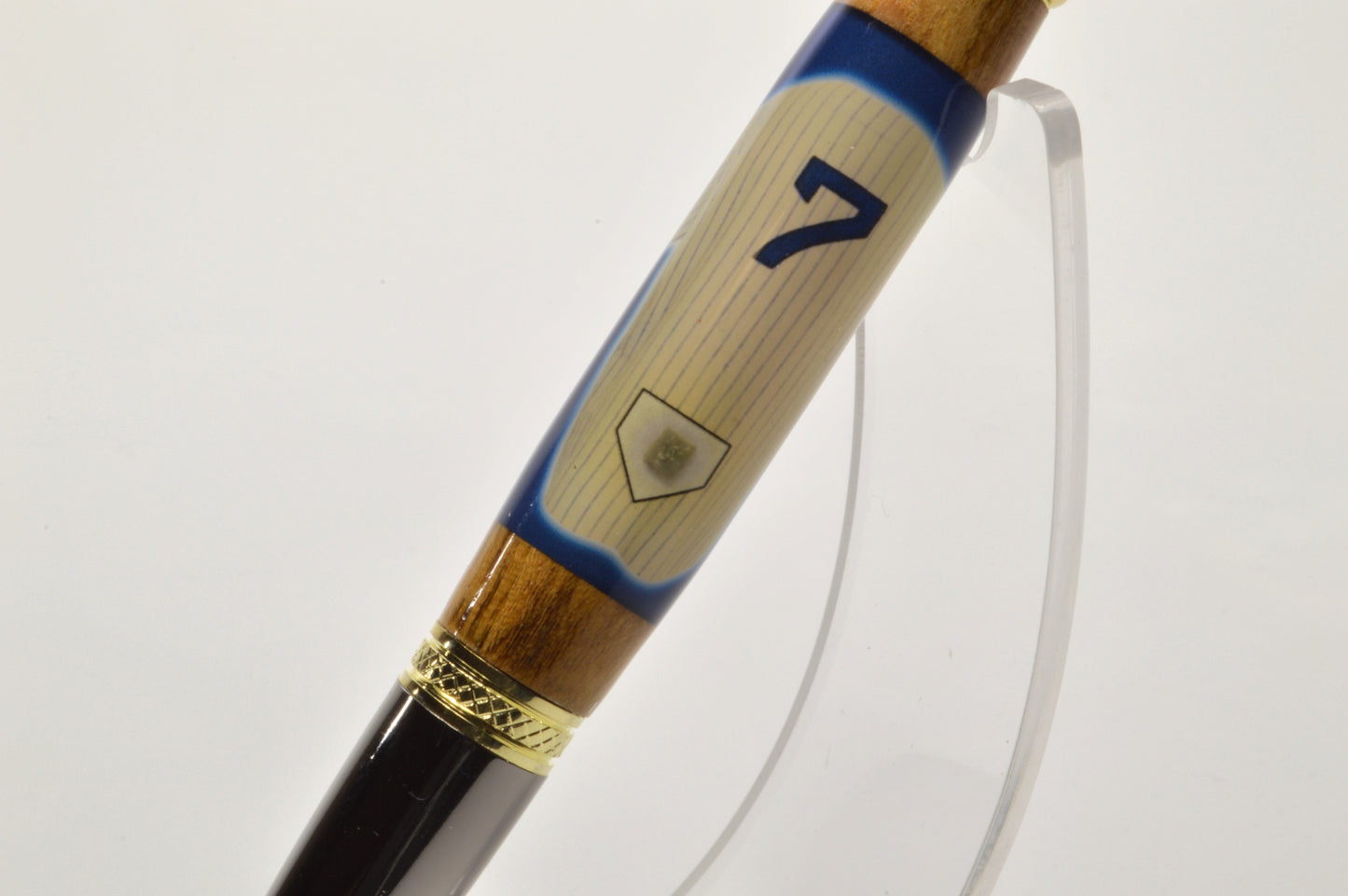Handcrafted Pen Made With A Swatch From A Mickey Mantle Game Used Jersey And Wood From A Yankee Stadium Seat