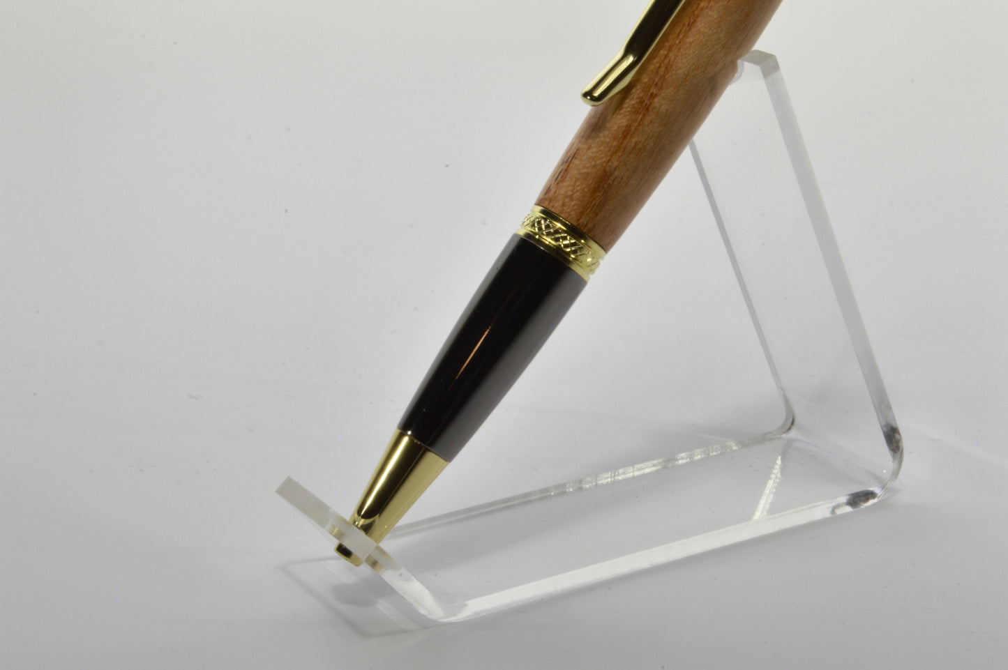Handcrafted Gettysburg Battlefield Witness Wood Pen in Gold Titanium and Black Titanium