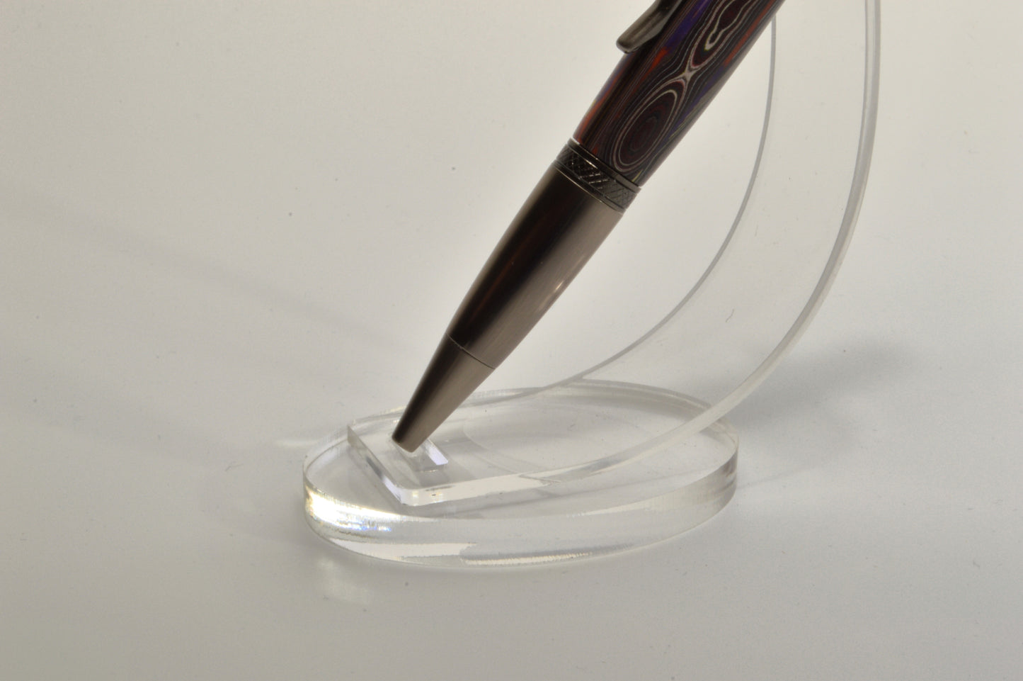 Handcrafted Twist Pen Made With Fordite From The Corvette Factory in Antique Gunmetal Finish