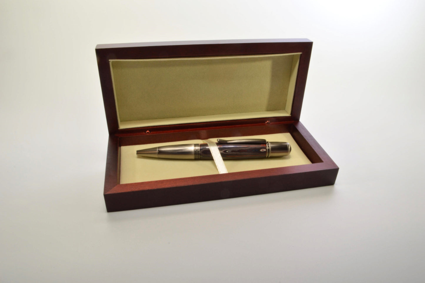 Handcrafted Twist Pen Made With Fordite From The Corvette Factory in Antique Gunmetal Finish