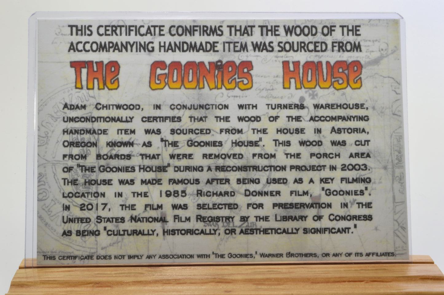 Pen Made From Pieces of Wood From The Goonies House in Astoria, Oregon Cast in Acrylic