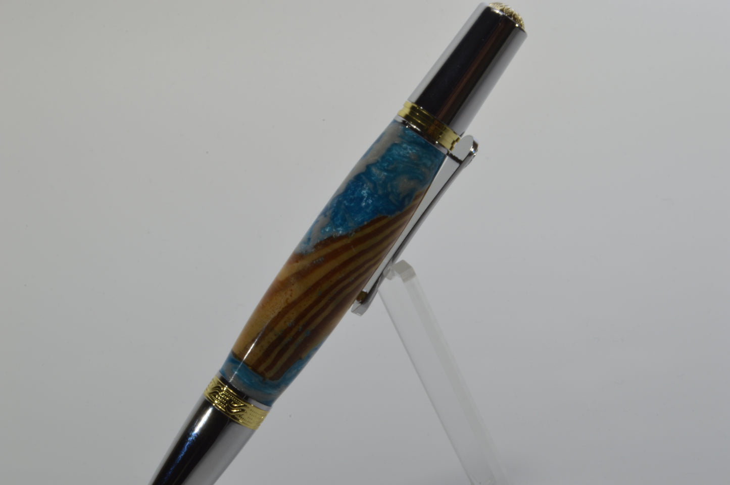 Pen Made From Pieces of Wood From The Goonies House in Astoria, Oregon Cast in Acrylic