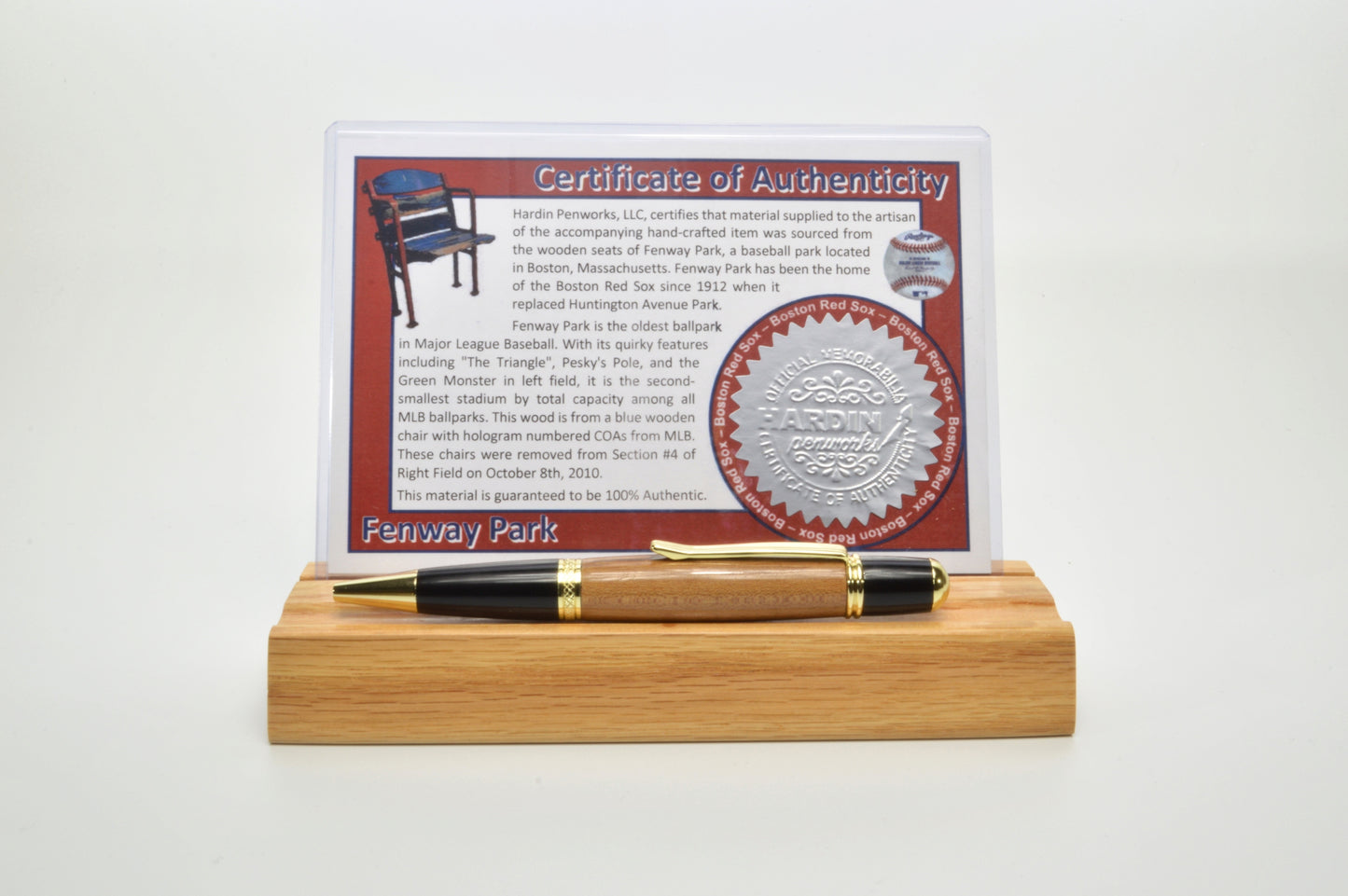 Pen Made From a Boston Red Sox Fenway Park Stadium Seat.