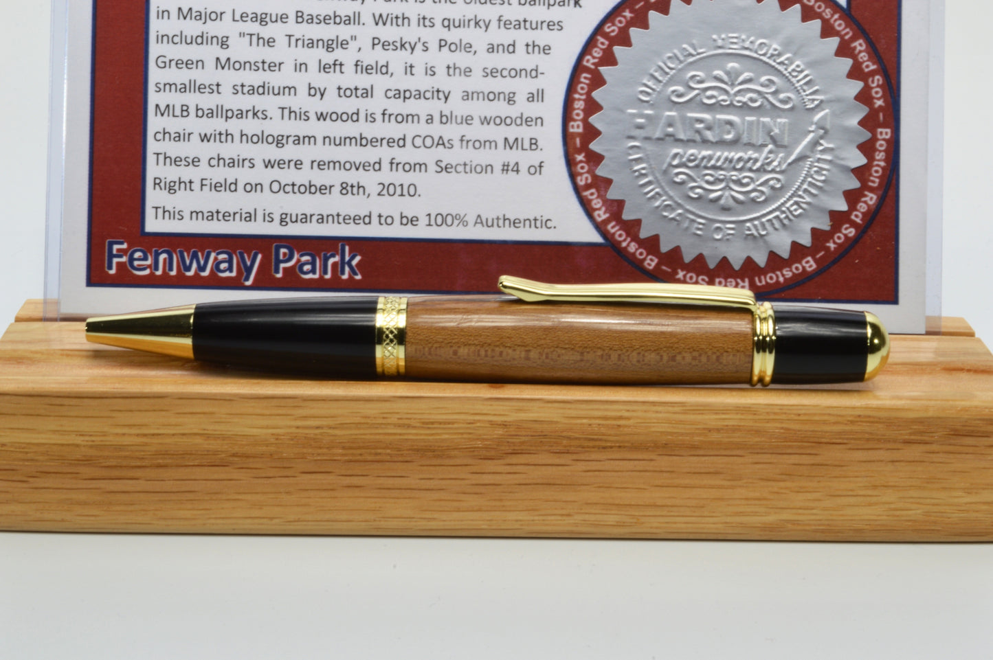 Pen Made From a Boston Red Sox Fenway Park Stadium Seat.