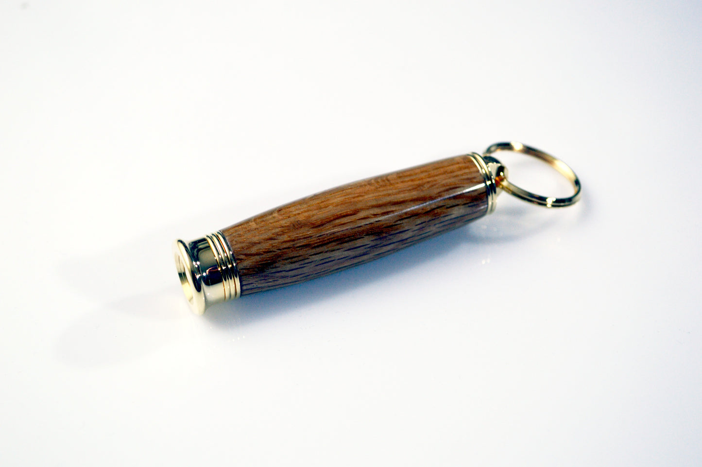 Whiskey Barrel Oak Key Ring and Knife Combo