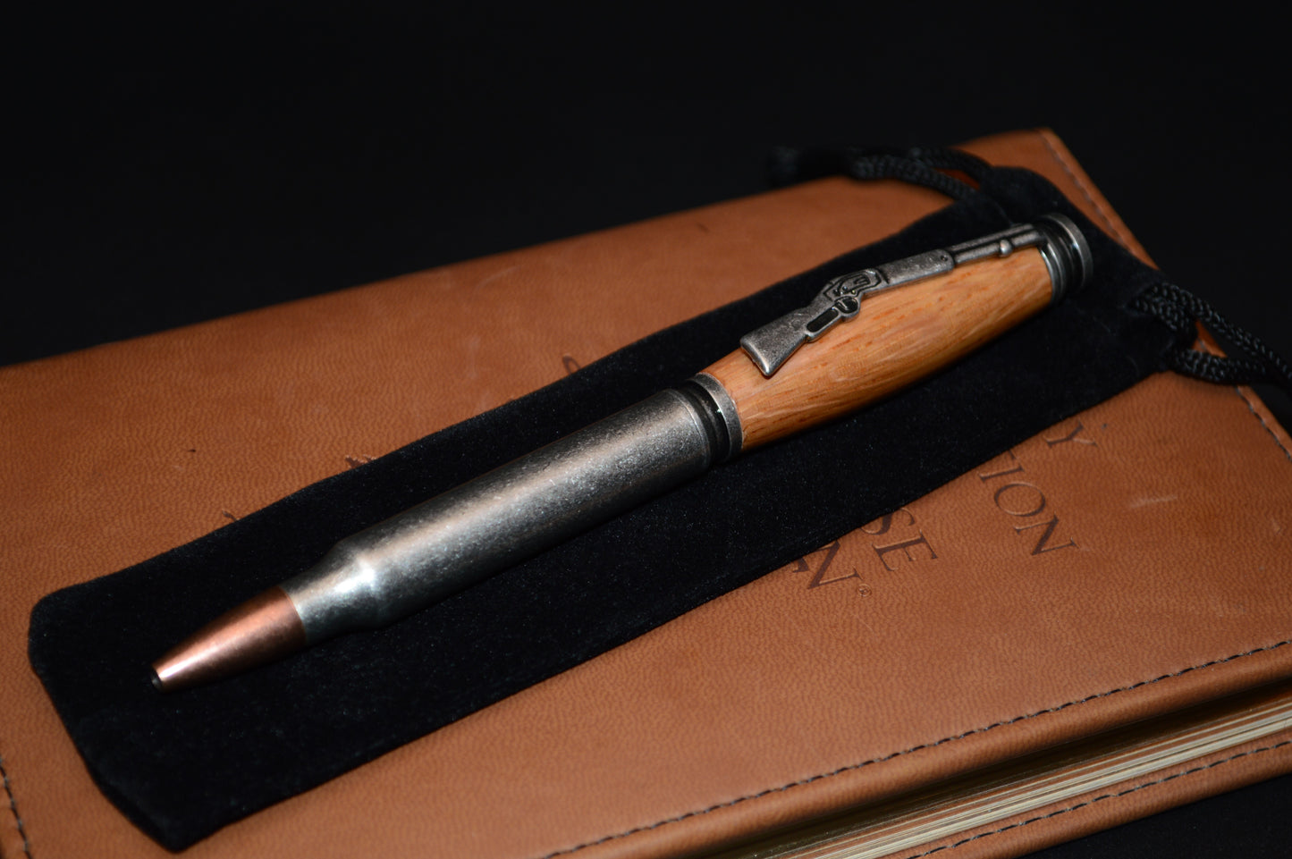 Whiskey Barrel Bullet Twist Pen in Antique Silver Finish