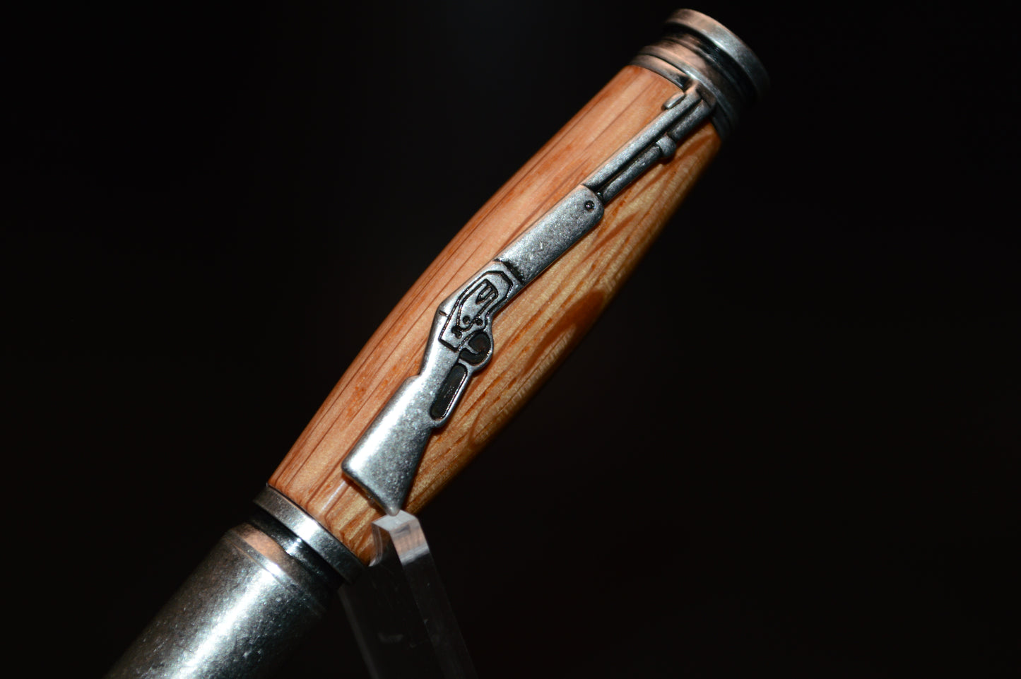Whiskey Barrel Bullet Twist Pen in Antique Silver Finish