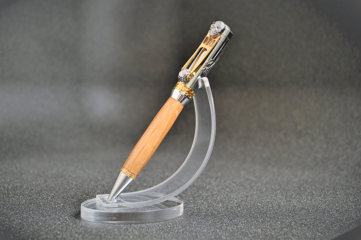 Motorcycle Pen Made with Oak From A Used Whiskey Barrel