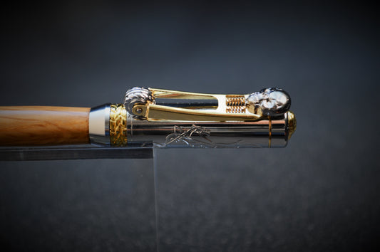 Motorcycle Pen Made with Oak From A Used Whiskey Barrel