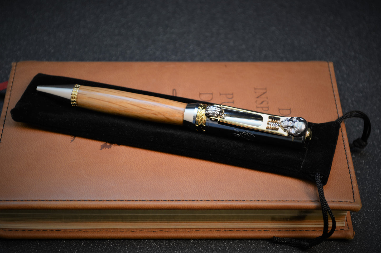 Motorcycle Pen Made with Oak From A Used Whiskey Barrel