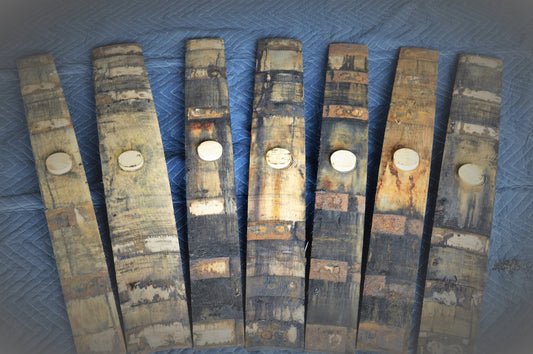 Used Whiskey Barrel Stave With Bung Hole and Bung  From a Used Oak Whiskey Barrel