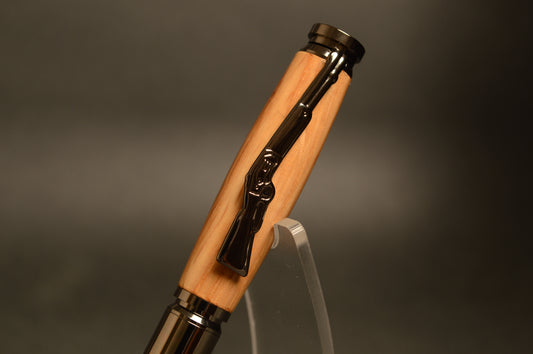 Whiskey Barrel Bullet Twist Pen in Gunmetal Finish