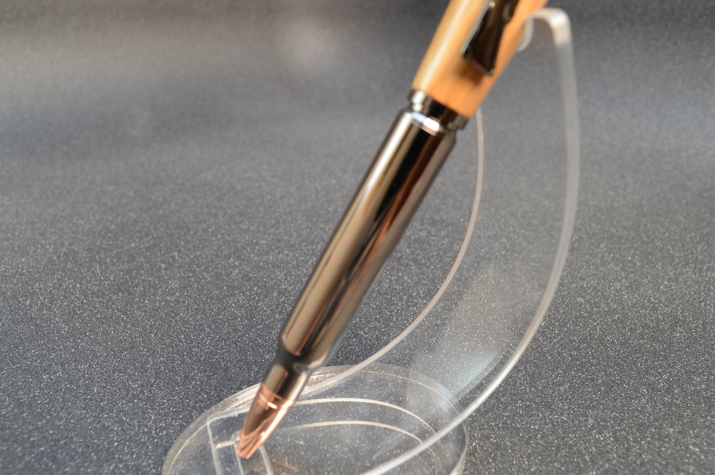 Whiskey Barrel Bullet Twist Pen in Gunmetal Finish