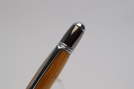 Elegant Twist Pen Made With Lebanese Cedar in Chrome  and Gunmetal Finish