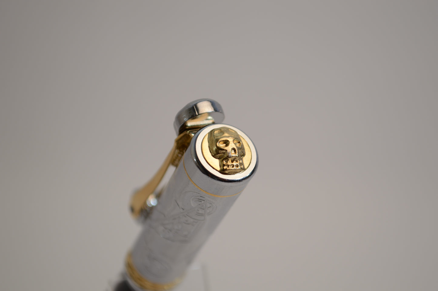 Handcrafted Motorcycle Pen Made with Black and Orange Acrylic.