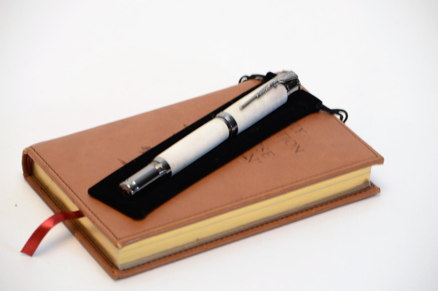 Over and Under Rollerball Bullet Pen Handcrafted with Deer Antler in Gunmetal Finish