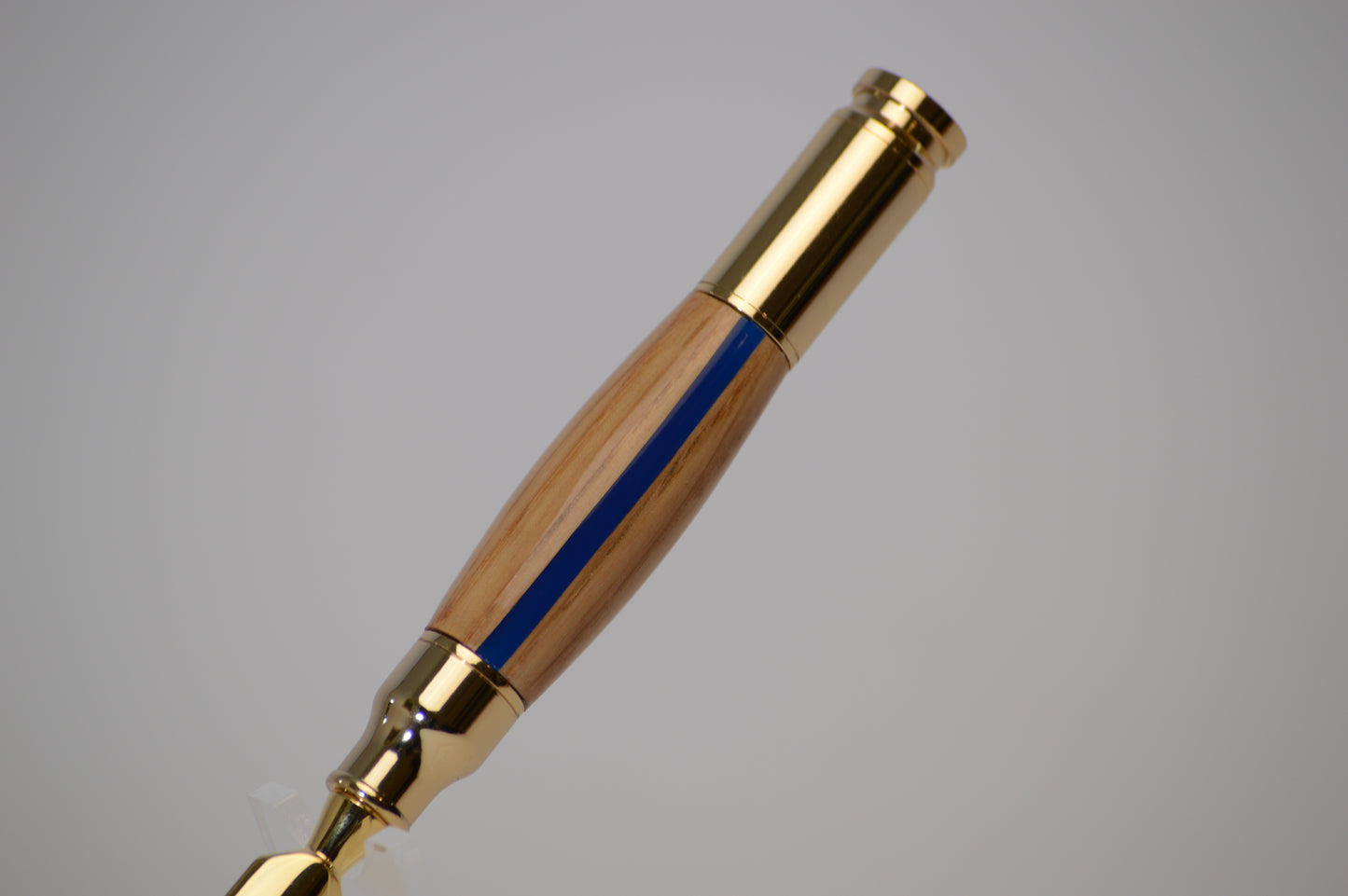 Thin Blue Line  Bullet Letter Opener  in Oak With a  Gold Finish
