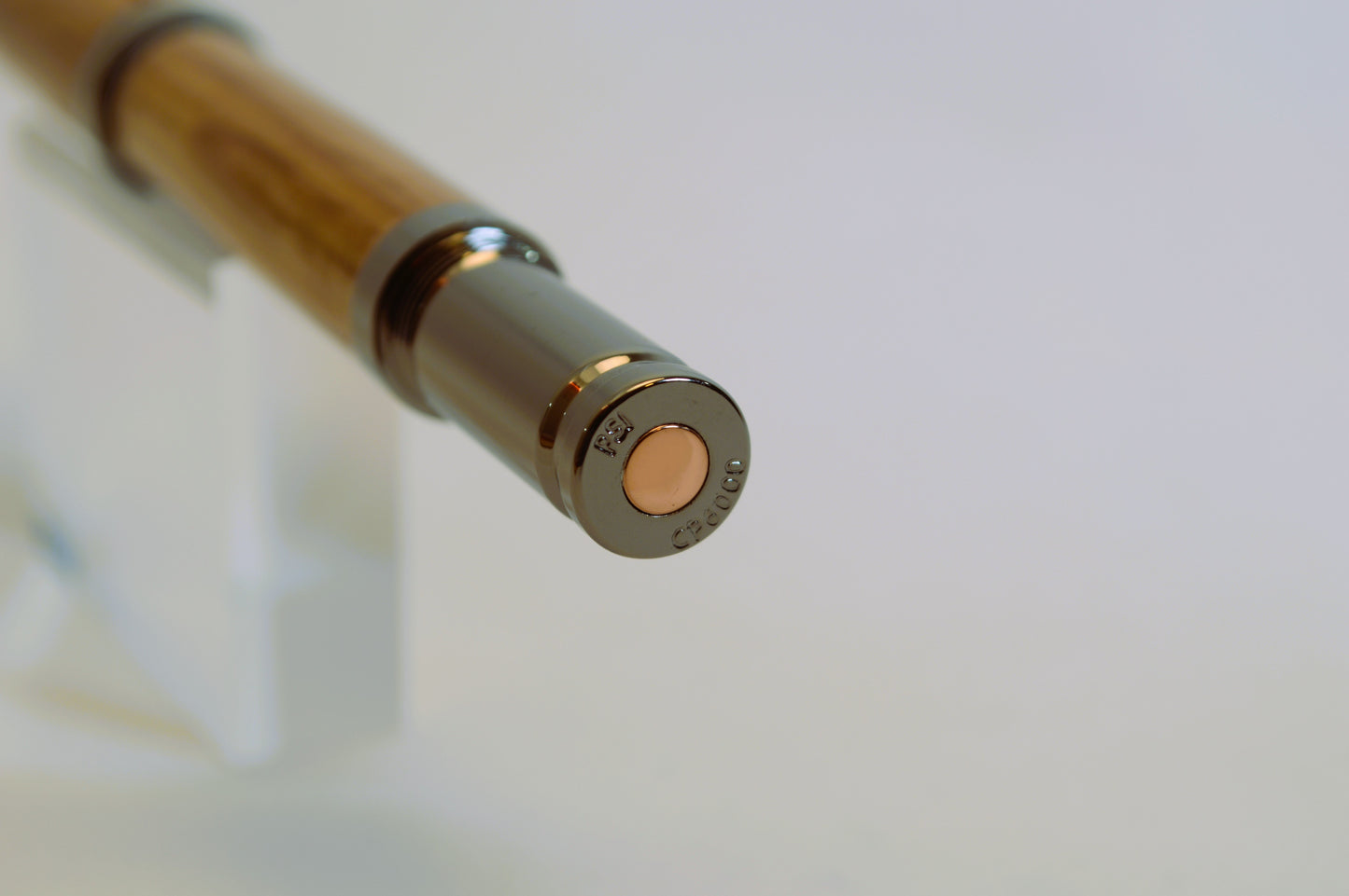 Over and Under Rollerball Bullet Pen in Gunmetal with Used Jack Daniels Barrel Oak